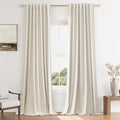 Guken 100% Blackout Linen Curtains 94 Inch Length 2 Panels Set by Guken