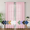 Simplebrand Blush Sheer Curtains 72 Inch Length 2 Panels by Simplebrand