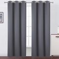 LEMOMO Blackout Curtains 42 x 95 inch/Dark Grey Curtains Set of 2 by Lemomo