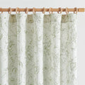 jinchan Floral Curtains 63 Inch Length Sage Green Flower Linen Farmhouse Curtain by JINCHAN