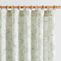 jinchan Floral Curtains 90 Inch Length Sage Green Flower Linen Farmhouse Curtain by JINCHAN