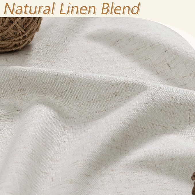 Guken Boho Extra Long 120 Inches 100% Black Out Curtains - Image 3