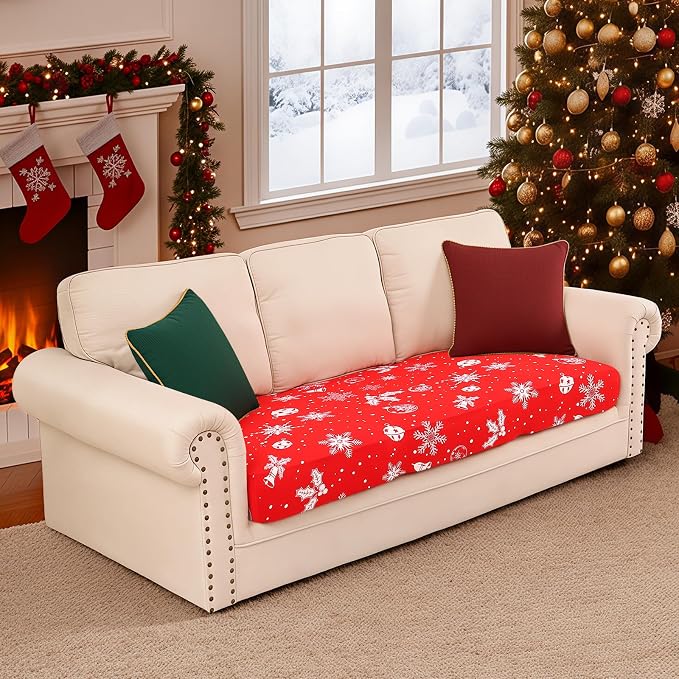 Smiry Printed Couch Cushion Covers, Stretch Soft Couch Covers - Image 2