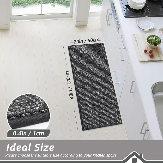 BEQHAUSE Kitchen Runner Rugs 20"x48", Non-Slip Kitchen Mats - Image 2