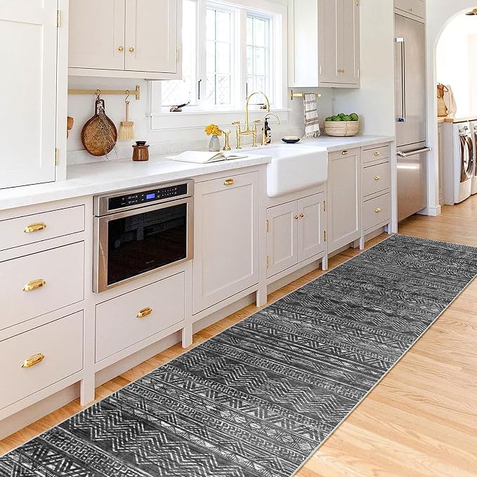 Moroccan Washable Hallway Runner Rug by Ksrau