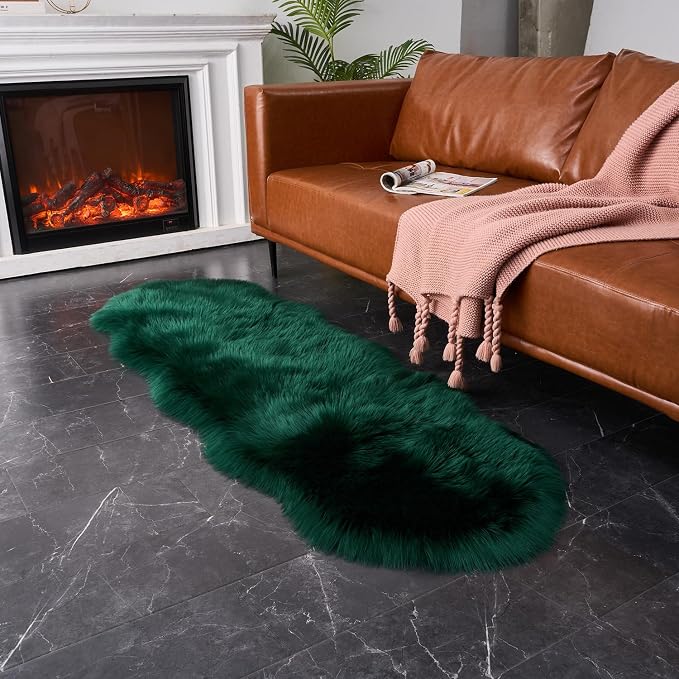 EasyJoy Ultra Soft Fluffy Shaggy Area Rug Faux Fur Rug Chair Cover Seat Pad - Image 3