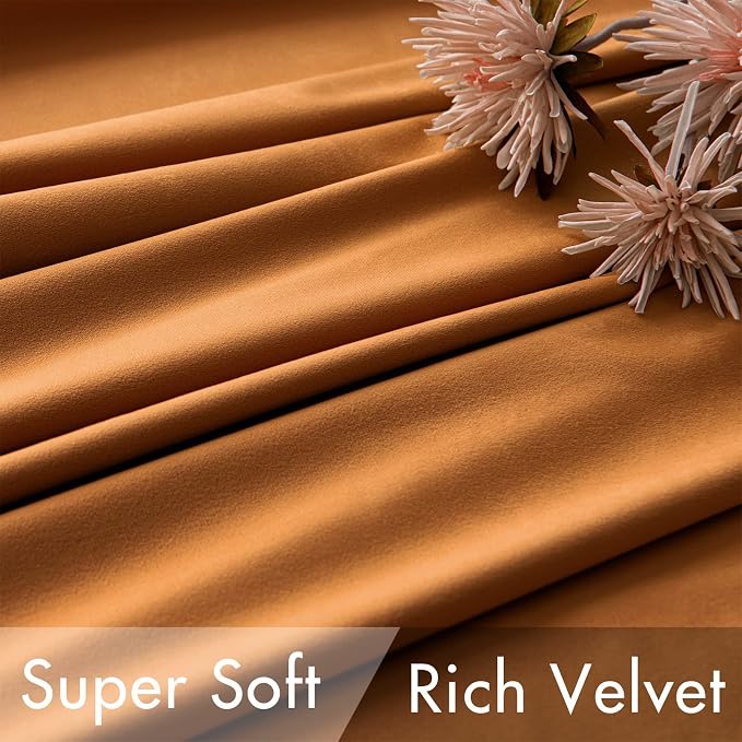 MIULEE Velvet Curtains 108 inches Long 2 Panels - Image 4