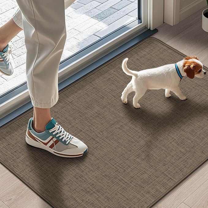 LEKEEPGO Ultra Thin Indoor Door Mat 17"x29", Low-Profile Door Mat Indoor by LEKEEPGO