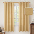 LAMIT 72 inch Linen Curtains for Bedroom, Grommet Thick Linen Textured Privacy by LAMIT