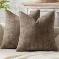 MIULEE Pack of 2 Couch Throw Pillow Covers 20x20 Inch Brown Boho Accent by MIULEE