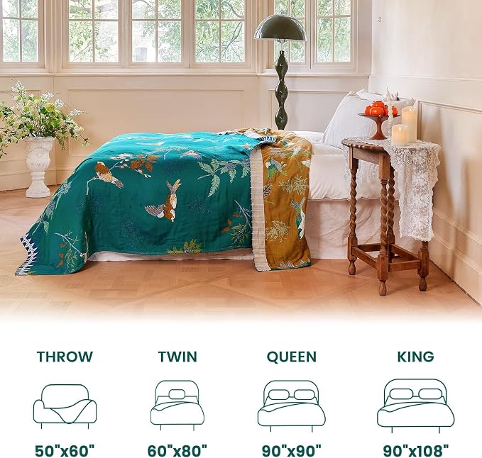 MSGKV The Boho Layer: 60"x80" Cotton Throw Blanket – Full Size - Image 5