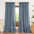 NICETOWN Linen Blend Stone Blue Curtains by NICETOWN
