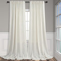 Pitalk 90 Inch Curtains 2 Panels Set Cream Ivory Curtain 72 in Wide Back Tab by Pitalk