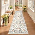 Yamaziot Washable Runner Rug 2x8 – Boho Non Slip Floral Hallway Runner Rug by Yamaziot