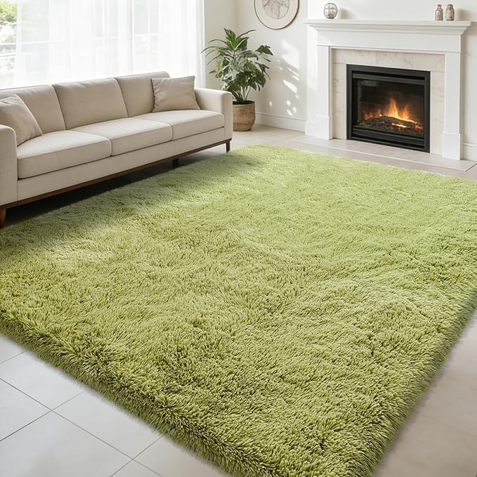 9x12 Fluffy Area Rugs for Living Room, Large Fuzzy Shag Area Rug for Bedroom by yulidayang