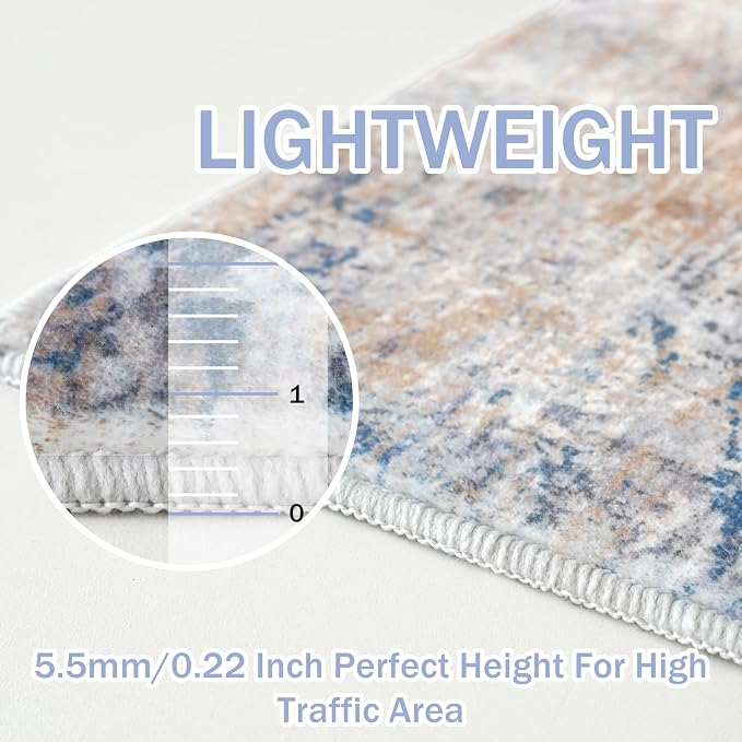 IOHOUZE Abstract Runner Rug 3x18 Ft Extra Long Washable Runners - Image 5