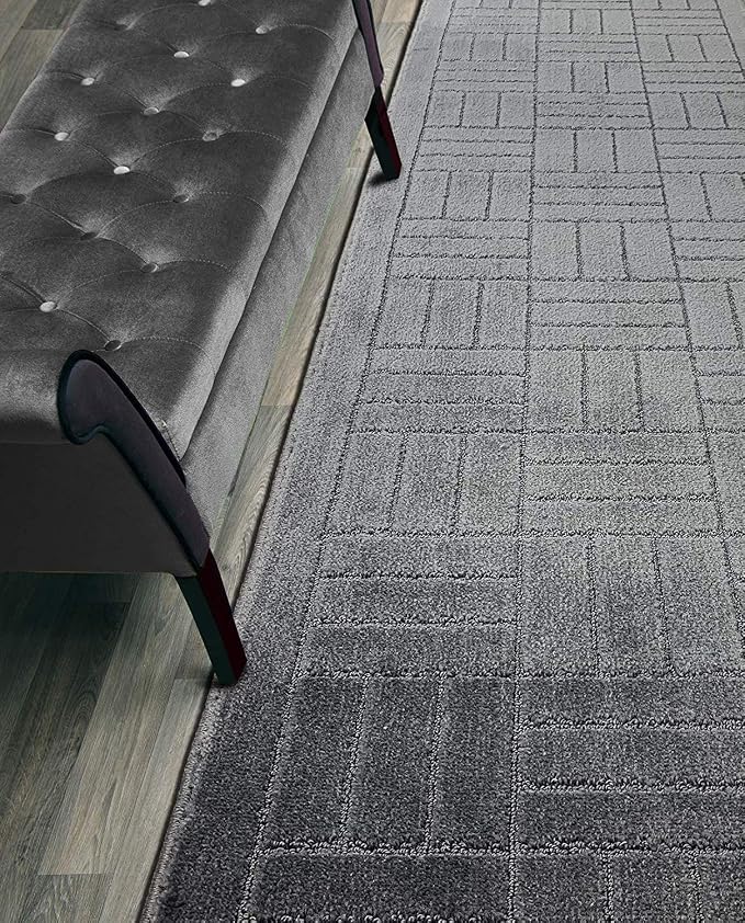 33 Ft Charcoal Extra Long Hallway Runner Rug, Non Slip Washable | Indoor Soft by ORFAHOME