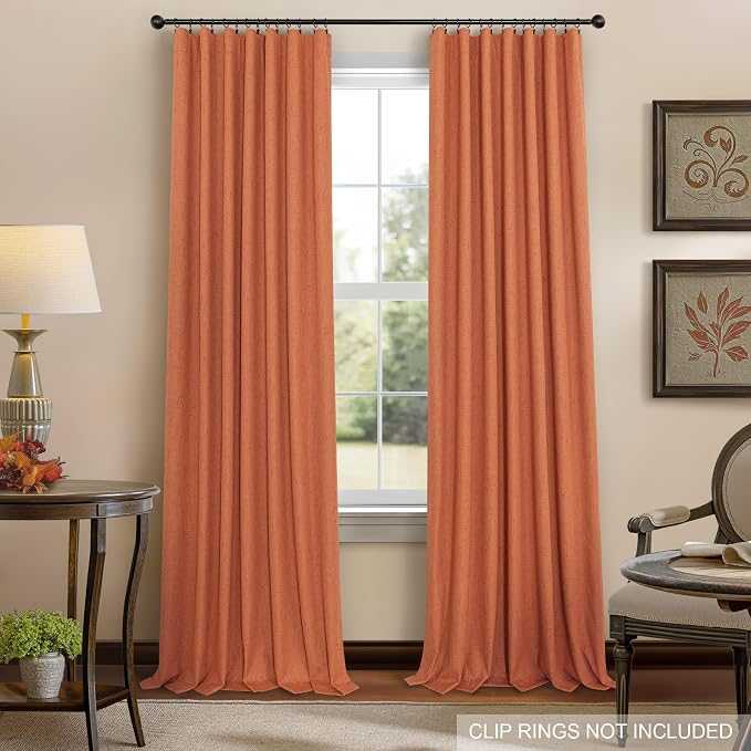 Pitalk Blackout Burnt Orange Curtain - Image 9