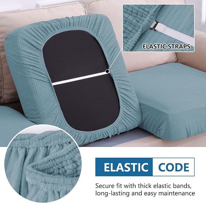 hyha Waterproof Sectional Couch Covers, Non Slip Sofa Couch Cushion Covers L - Image 4