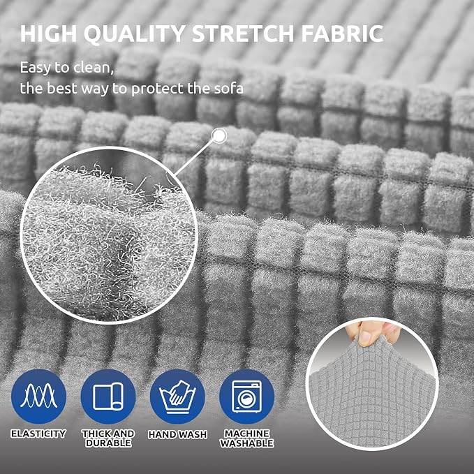 KEKUOU Stretch Sofa Cover Slipcover ，Couch Covers - Image 5