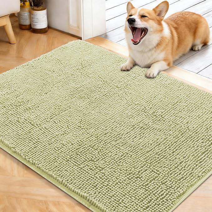 OLANLY Dog Door Mat for Muddy Paws 40x32, Absorbs Moisture and Dirt, Absorbent by OLANLY