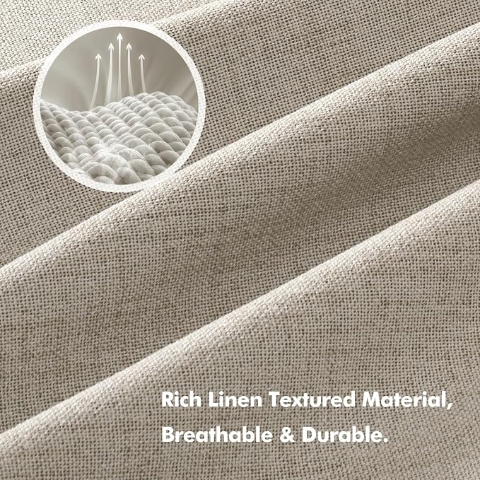 MIULEE 100% Blackout Linen Curtains - Image 3
