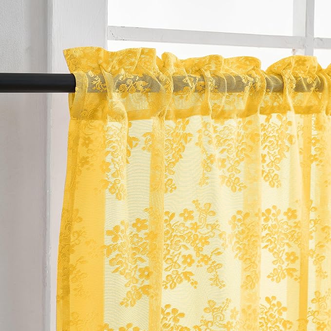 YJ YANJUN Vintage Lace Curtains Short - Image 2