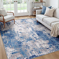 Washable Area Rugs Square 7ft Non-Slip Modern Abstract Soft by RELEANY