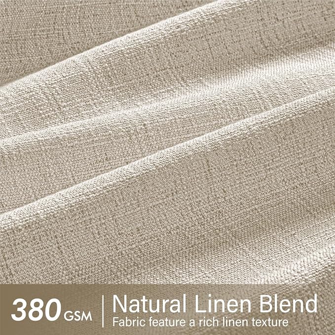 MIULEE Pinch Pleated Thick Linen Curtains 96 Inches Long 2 Panels - Image 4