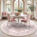Area Rugs 7ft Washable Non-Slip, Floral Vintage Distress Print Pattern by RELEANY