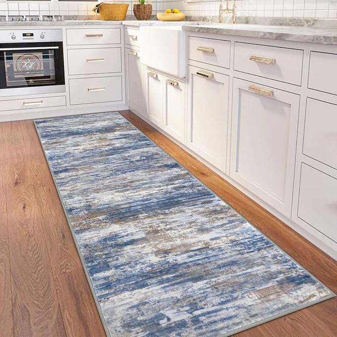 KOZYFLY 3x8 Ft Rug Modern Ombre Runner Rug - Image 3