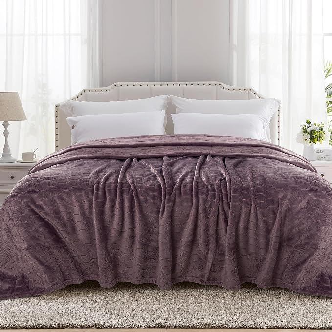 TOONOW Fleece Bed Blanket King Size 90x108 inches, Super Soft Fluffy Fuzzy by TOONOW