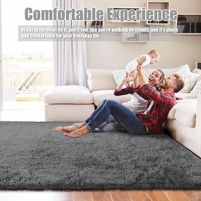 Ultra Soft Fluffy Area Rugs for Bedroom Living Room 10x12, Nursery Rug - Image 6
