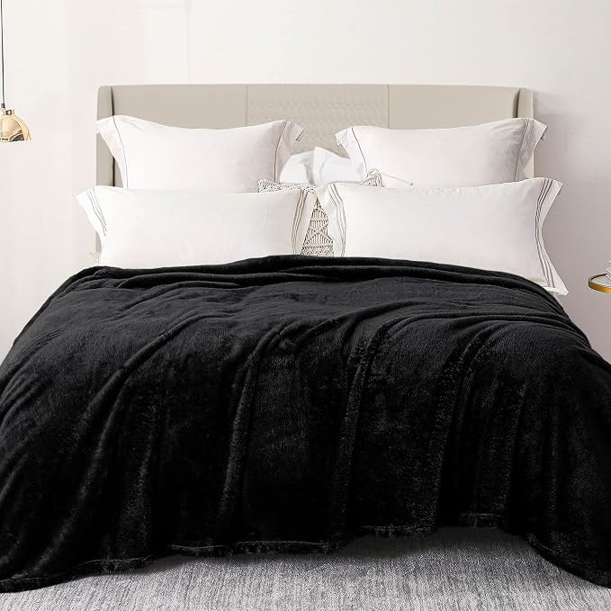 Exclusivo Mezcla Plush Fuzzy Fleece Bed Blanket Twin Size, Super Soft, Fluffy by ExclusivoMezcla