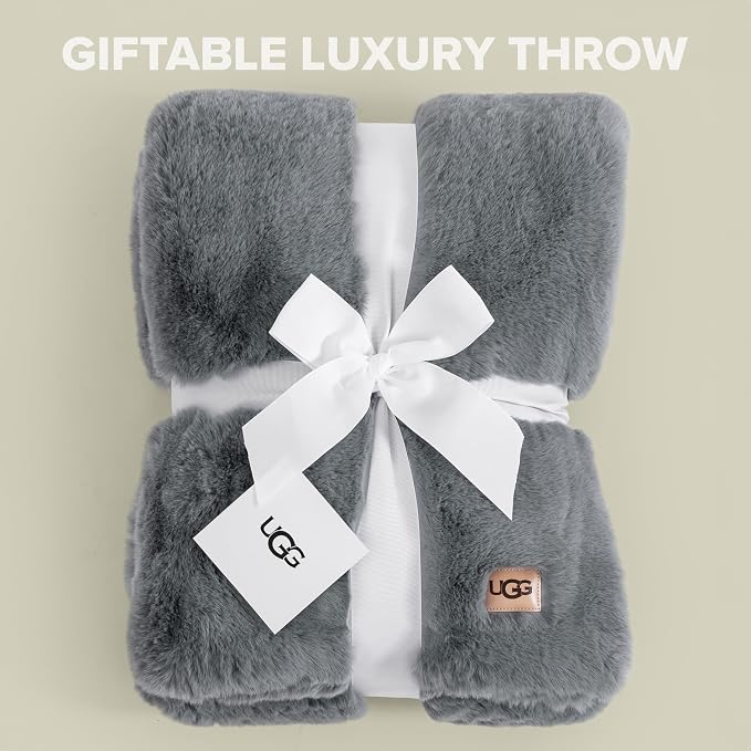 UGG Euphoria Faux Fur Throw Blanket, Oversized Soft Throw - Image 3