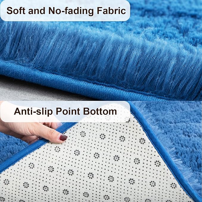 TWINNIS Super Soft Shaggy Rugs Fluffy Carpets, 4x5.9 Feet, Indoor Modern Plush - Image 2