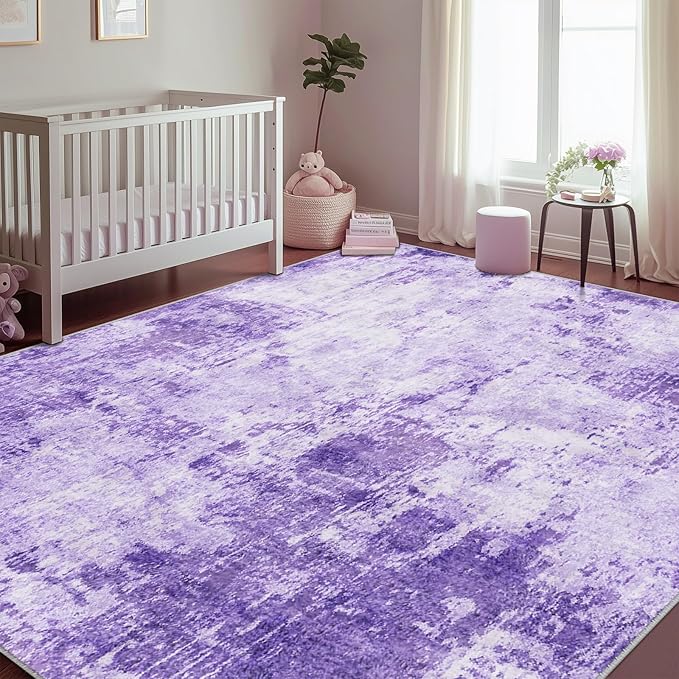 Washable Area Rugs 5'x7' Non-Slip Modern Abstract Soft - Image 3