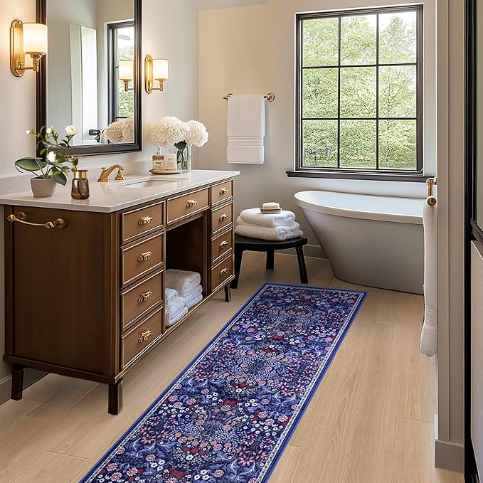 Runner Rug for Entryway: 2.6x8 Kitchen Rugs Non Slip Washable Ultra-Thin Soft - Image 5