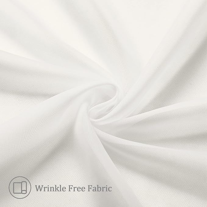 Aiyufeng Modern Sheer Window Curtains, Rod Pocket Long Curtains Translucent - Image 8