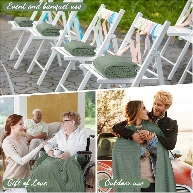 Buryeah 6 Pcs Flannel Throw Blanket Bulk 50 x 60 in Sleepover Blanket Outdoor - Image 4