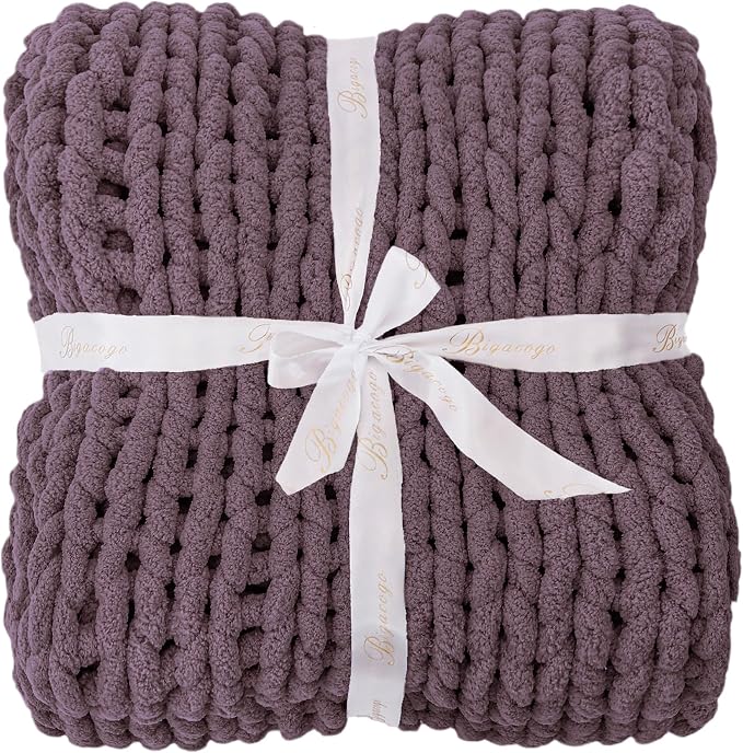 Bigacogo Chunky Knit Throw Blanket - Image 7