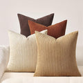 Topfinel Boho Throw Pillow Covers 18x18 Inch Set of 4 Soft Farmhouse Corduroy by Topfinel