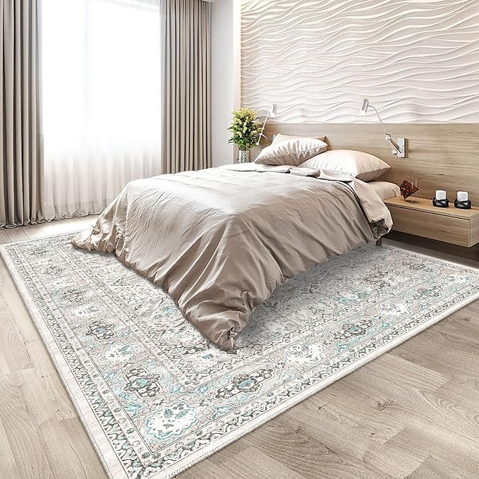 8x10 Extra Large Area Rug Living Room, Modern Neutral Washable Boho Area Rug - Image 6