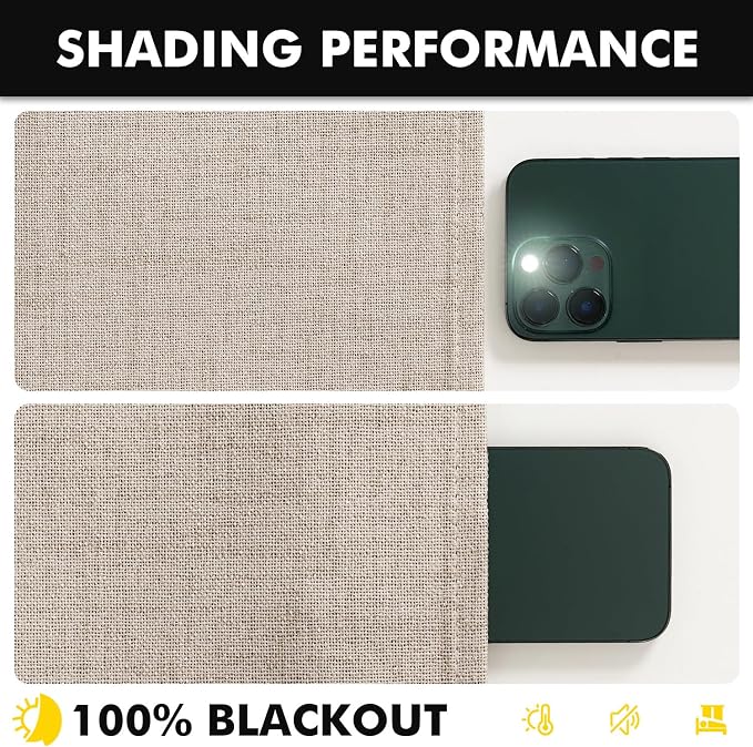 MIULEE 100% Blackout Linen Curtains - Image 7
