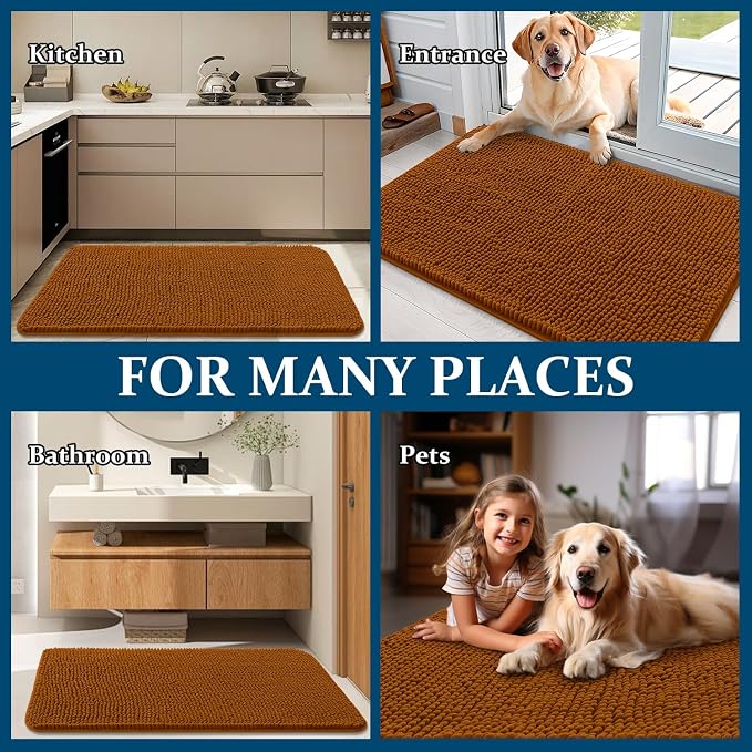 OLANLY Dog Door Mat for Muddy Paws 44x24, Absorbs Moisture and Dirt, Absorbent - Image 8