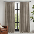 RYB HOME Taupe Velvet Curtains 84 inches Length by RYBHOME