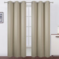 LEMOMO Blackout Curtains 42 x 95 inch/Beige Curtains Set of 2 Panels/Thermal by Lemomo