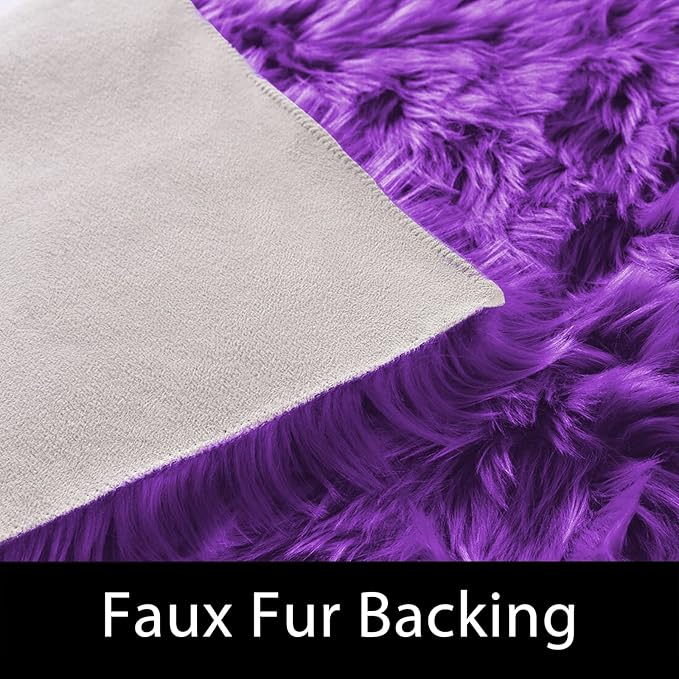 Latepis Round Area Rugs 6ft Washable Fur Rugs - Image 4