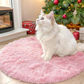 OLANLY Pink Round Rugs for Bedroom by OLANLY