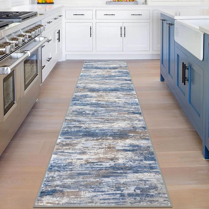 KOZYFLY Modern Abstract Hallway Runner Rug, 2x8 Kitchen Rugs Non-Slip Washable - Image 3
